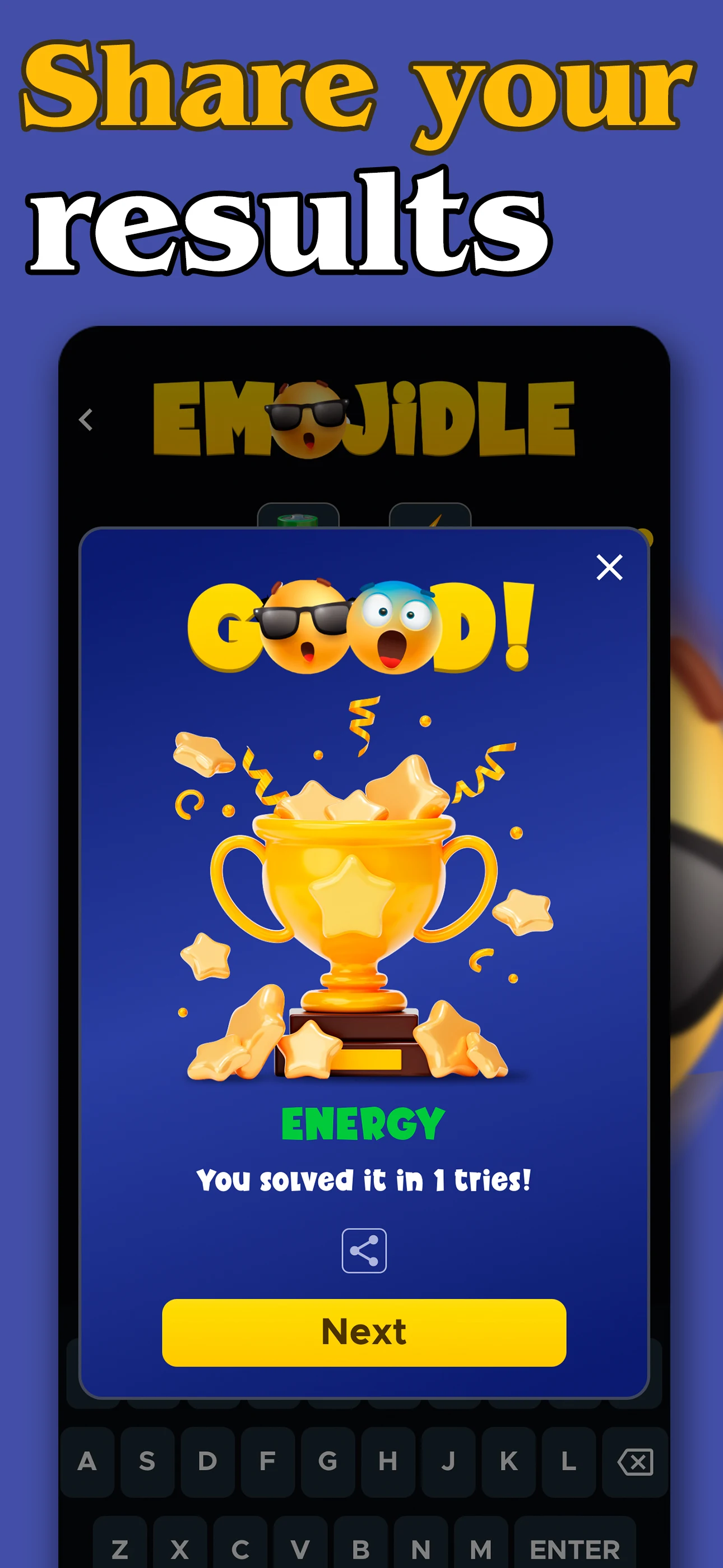 Word Guess with Emojis: Puzzle screenshot